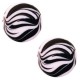 Polaris cabochon Plat 12mm zebra Lilac purple